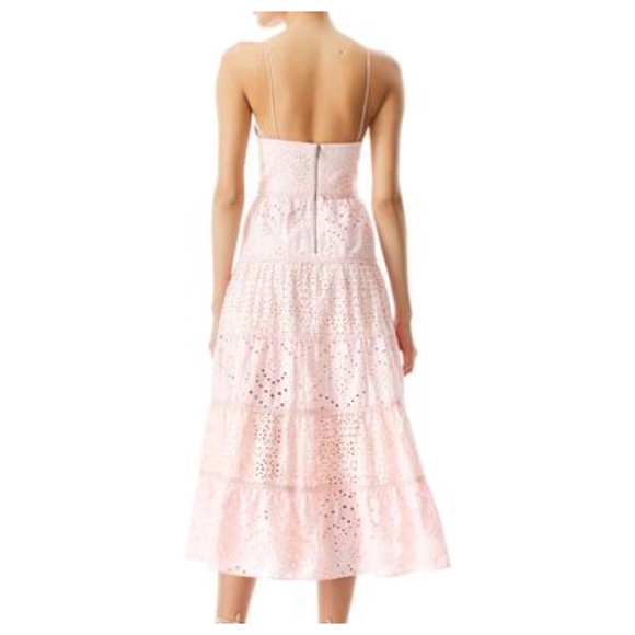 ALICE + OLIVIA Shanti Button-Front Tiered Midi Dress - Picture 5 of 15